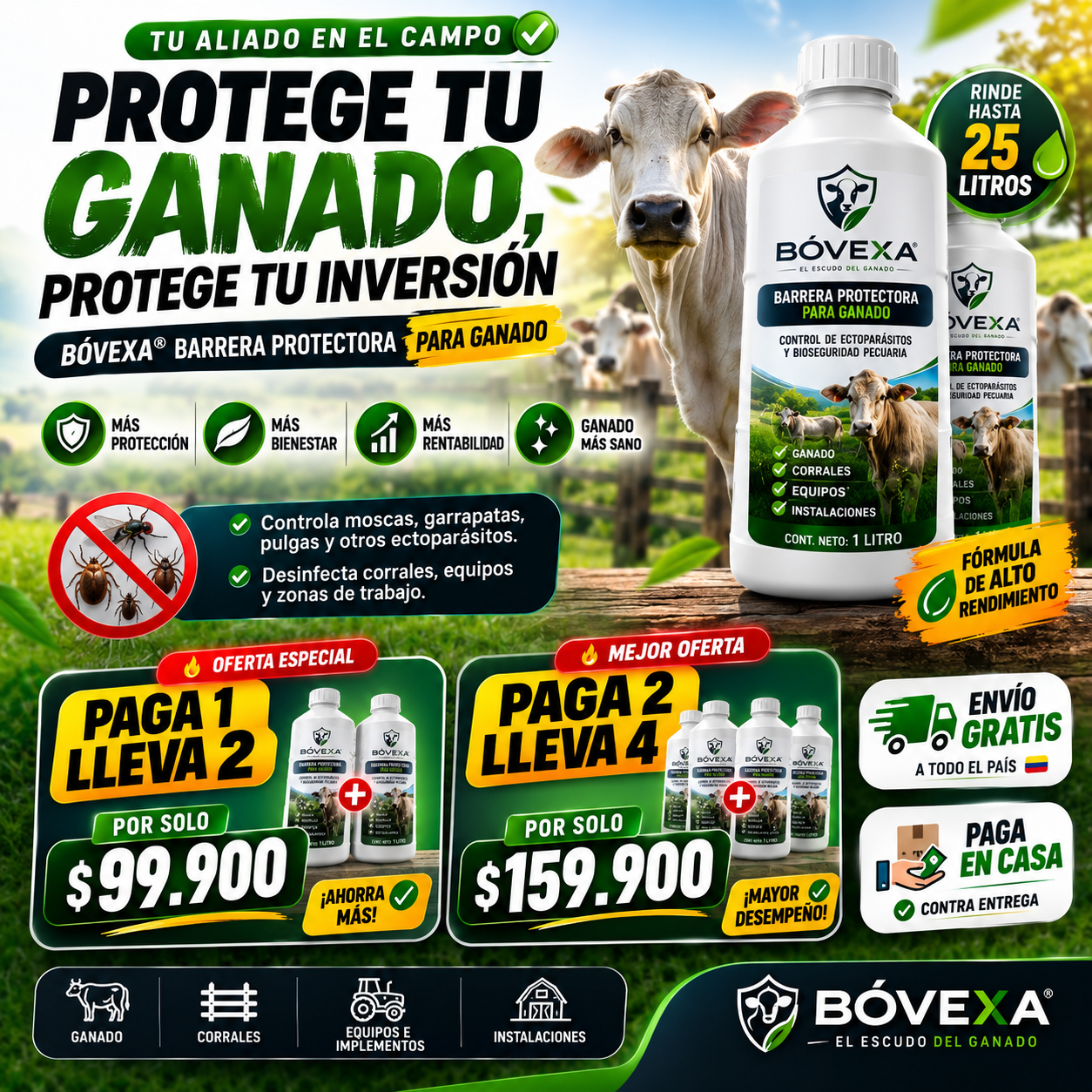 BOVEXA INSECTICIDA PARA GANADO Y CORRALES CONCENTRADO