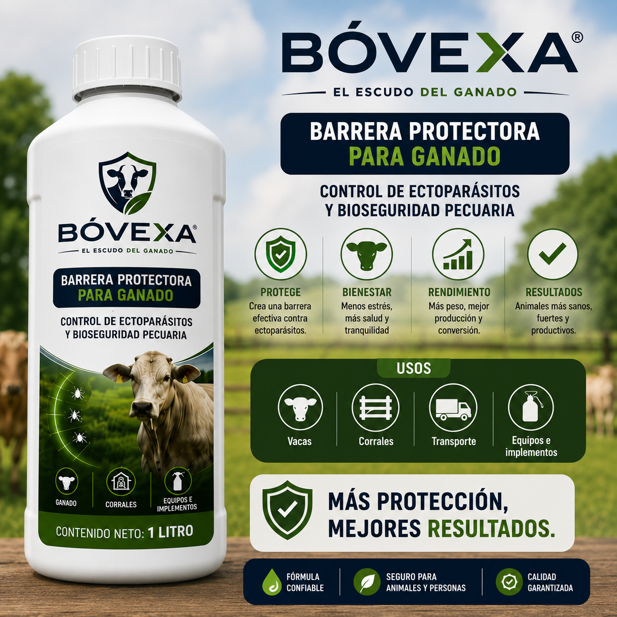 BOVEXA INSECTICIDA PARA GANADO Y CORRALES CONCENTRADO