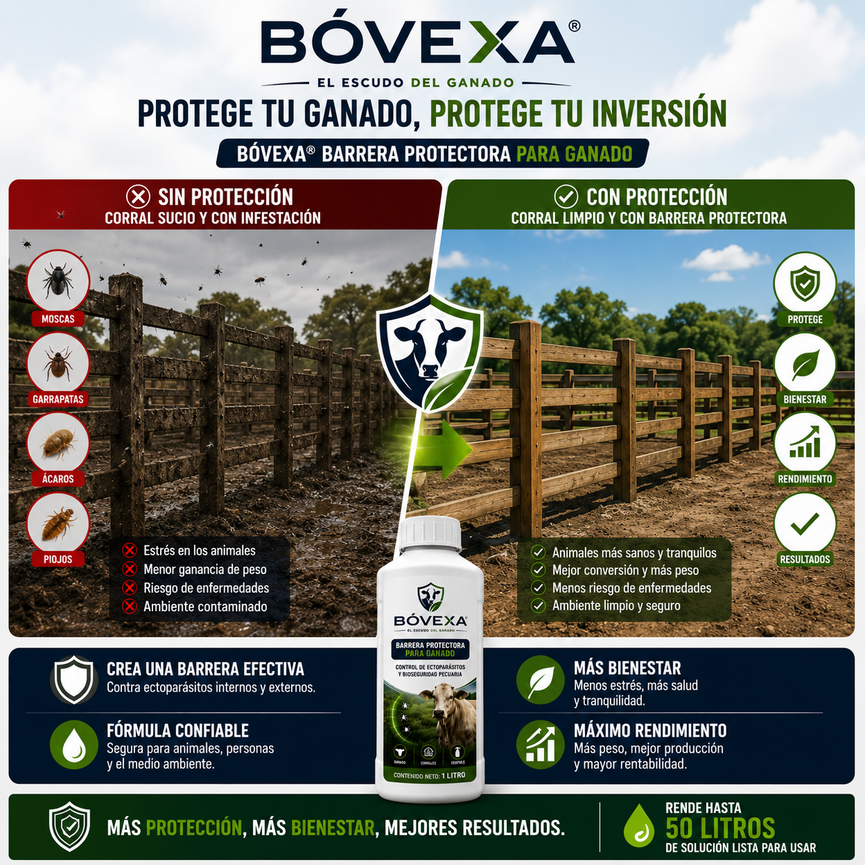 BOVEXA INSECTICIDA PARA GANADO Y CORRALES CONCENTRADO