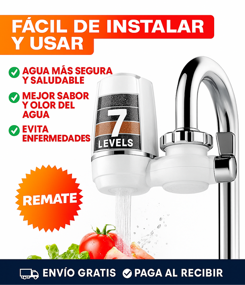 Filtro agua 7 niveles+repuesto de filtro de regalo