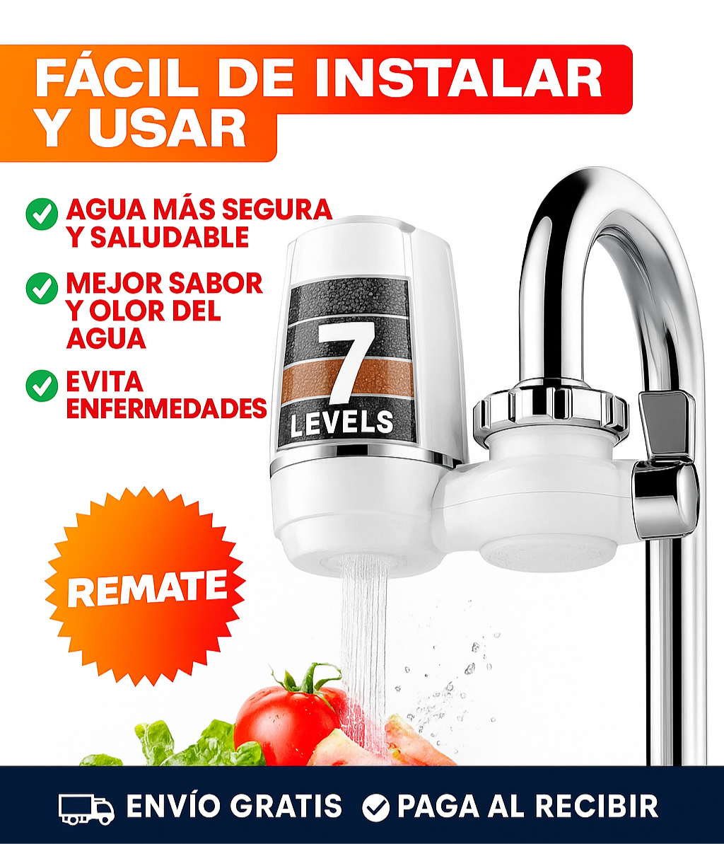 Filtro agua 7 niveles+repuesto de filtro de regalo