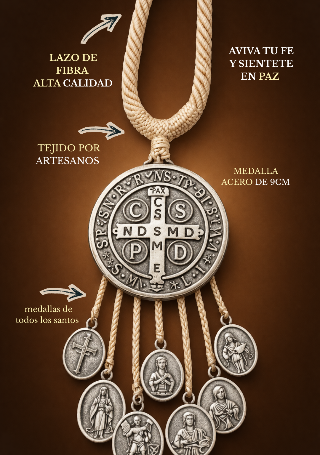 MEDALLA DE SAN BENITO  PROTECTORA DE TODO MAL